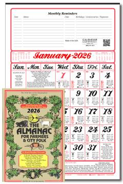 2026 Old Fashioned Almanac Calendar and Almanac Book for Farmers and City Folk - Buy 1